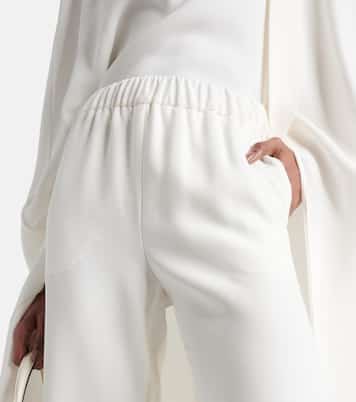 Weite High-Rise-Hose aus Seide | Valentino