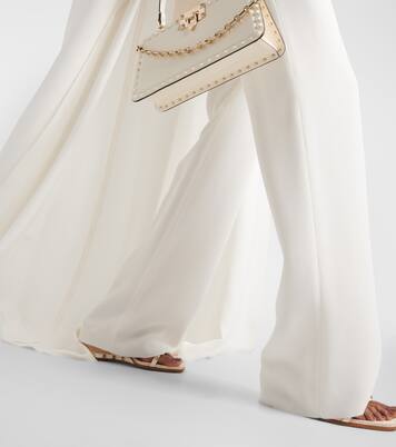 Weite High-Rise-Hose aus Seide | Valentino
