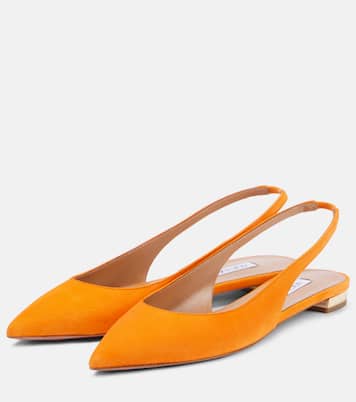 Purist suede slingback flats | Aquazzura