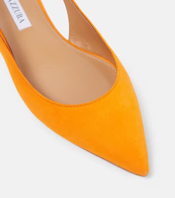 Purist suede slingback flats | Aquazzura