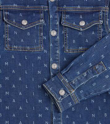 Logo denim shirt | Balmain Kids