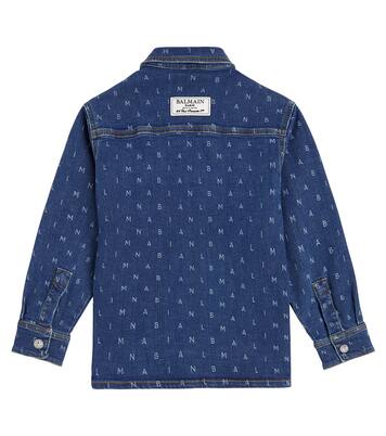 Logo denim shirt | Balmain Kids