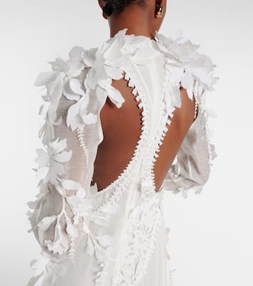 Tranquillity linen and silk organza midi dress | Zimmermann