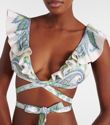 Ottie ruffled paisley bikini | Zimmermann