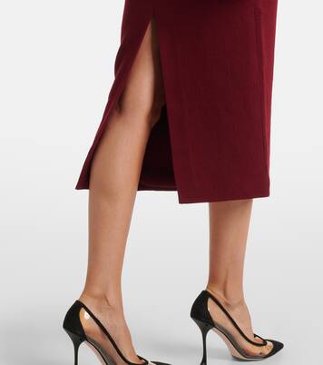 Robe midi en crêpe de laine à fleurs | Roland Mouret