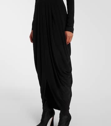 Draped turtleneck midi dress | Norma Kamali