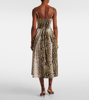 Abito lungo in popeline di misto cotone | Oscar de la Renta