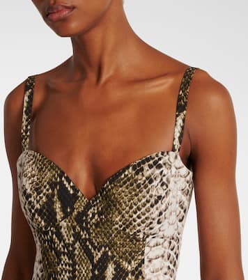 Abito lungo in popeline di misto cotone | Oscar de la Renta