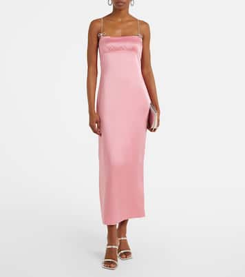 Midikleid Envers aus Satin mit Kristallen | Blumarine