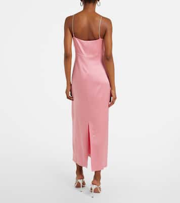 Midikleid Envers aus Satin mit Kristallen | Blumarine