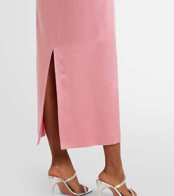 Midikleid Envers aus Satin mit Kristallen | Blumarine