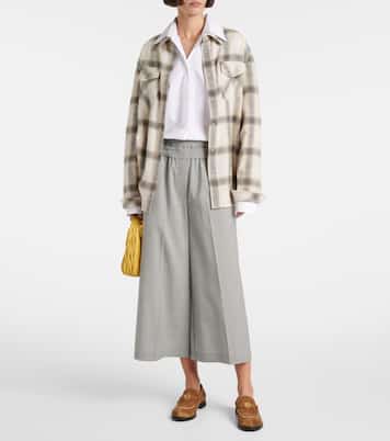 Chemise Moon en cachemire à carreaux | God's True Cashmere