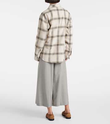 Chemise Moon en cachemire à carreaux | God's True Cashmere