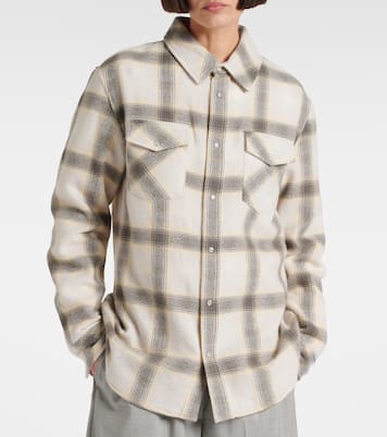 Chemise Moon en cachemire à carreaux | God's True Cashmere