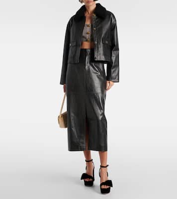 Bleistiftrock aus Leder | Self-Portrait