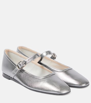 Metallic leather Mary Jane flats | Le Monde Béryl