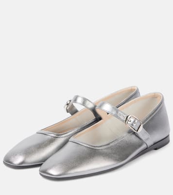 Metallic leather Mary Jane flats | Le Monde Béryl