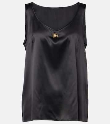 DG silk-blend satin tank top | Dolce&Gabbana