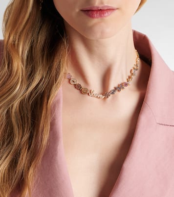 14kt gold charm necklace with diamonds | Sydney Evan