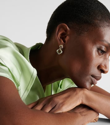 أقراط للأذن من الذهب 14 قيراط مع جمشت | Mateo