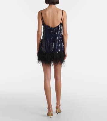 Robe à sequins et plumes | Johanna Ortiz