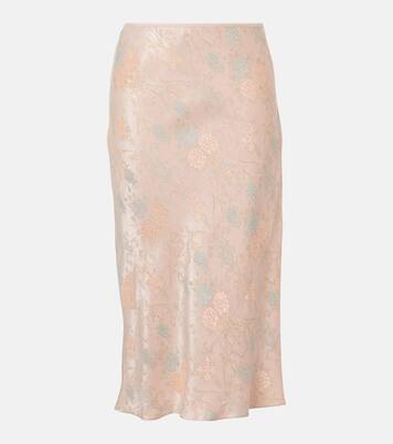 Satin jacquard midi skirt | Dries Van Noten