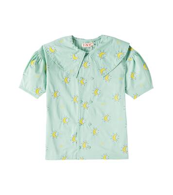 Midnight Sun embroidered cotton dress | Tinycottons