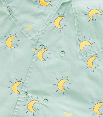 Midnight Sun embroidered cotton dress | Tinycottons