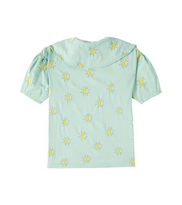 Midnight Sun embroidered cotton dress | Tinycottons