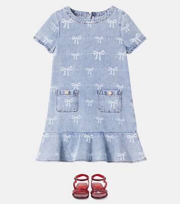 Printed denim dress | Self-Portrait Kids