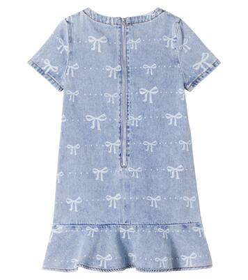 Printed denim dress | Self-Portrait Kids