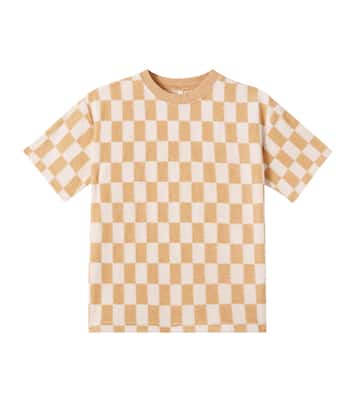 Checked cotton-blend jersey T-shirt | Rylee + Cru