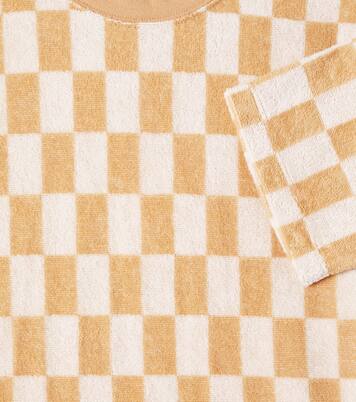 Checked cotton-blend jersey T-shirt | Rylee + Cru