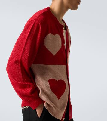 Lamé jacquard cardigan | Bode