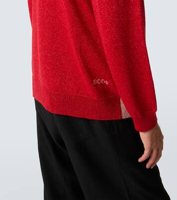 Lamé jacquard cardigan | Bode