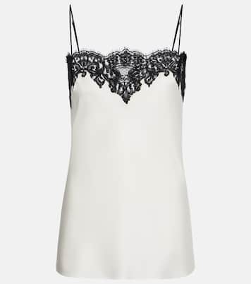 Top aus Satin mit Spitze | Stella McCartney