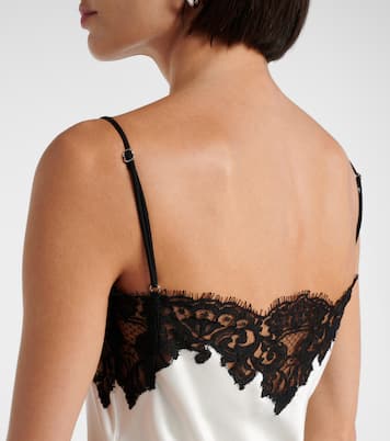 Top aus Satin mit Spitze | Stella McCartney