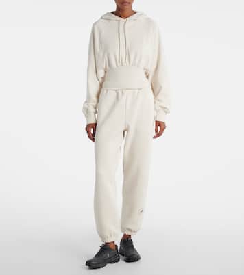 Logo cotton-blend fleece sweatpants | Adidas by Stella McCartney