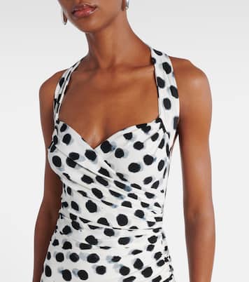 Robe midi Cayla à pois | Norma Kamali