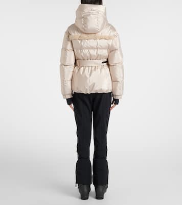 Mondim shearling-trimmed hooded down ski jacket | Moncler Grenoble
