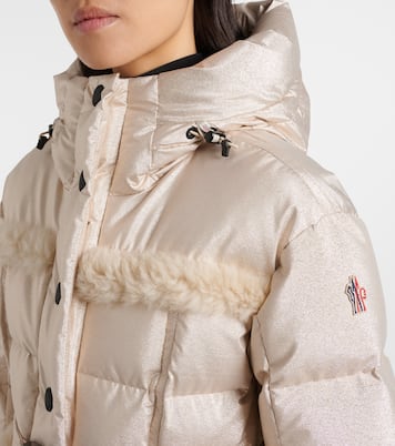 Mondim shearling-trimmed hooded down ski jacket | Moncler Grenoble