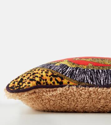 Wild Cats wool cushion  | Versace Home