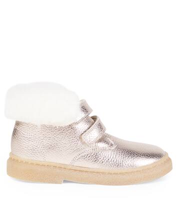 Trix Easy metallic leather ankle boots | Pom d'Api
