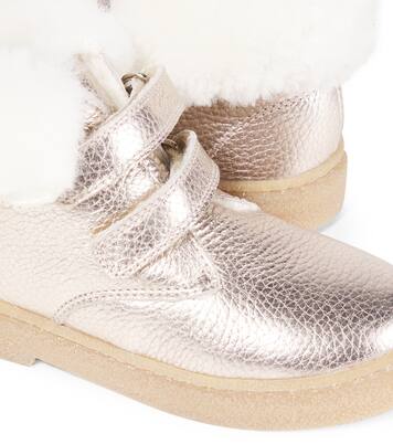 Trix Easy metallic leather ankle boots | Pom d'Api