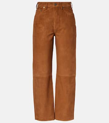Miro mid-rise suede straight-leg pants | Citizens of Humanity