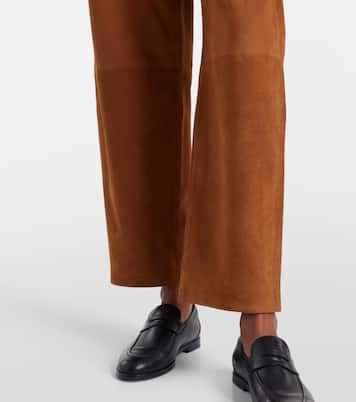 Miro mid-rise suede straight-leg pants | Citizens of Humanity
