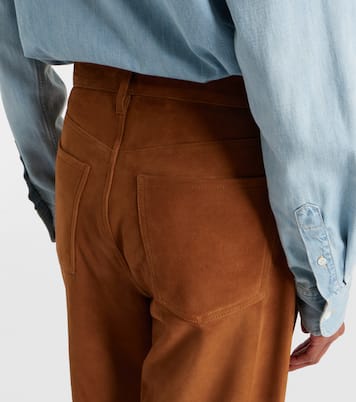Miro mid-rise suede straight-leg pants | Citizens of Humanity