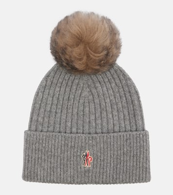 Shearling-trimmed cashmere beanie | Moncler