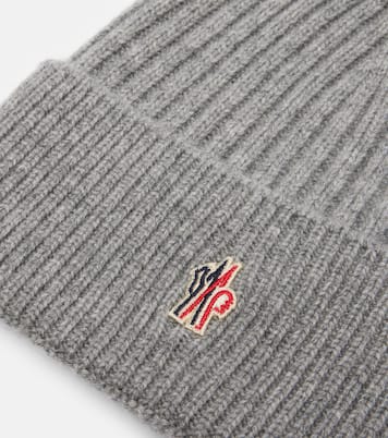 Shearling-trimmed cashmere beanie | Moncler