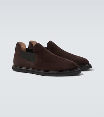 Parker suede slip-on shoes | The Row